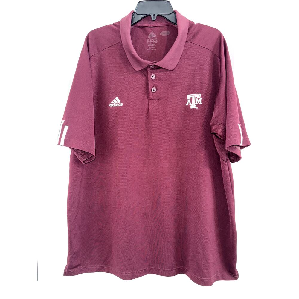 Texas A&M Maroon Adidas Golf Polo Men’s XL